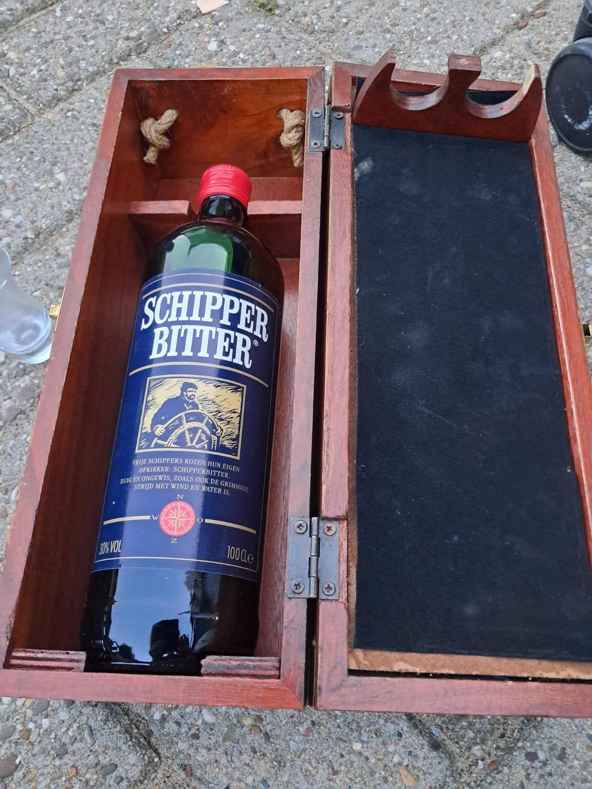 Nautische Kist met Schipper Bitter en Glazen, Ophalen of Verzenden, Nieuw