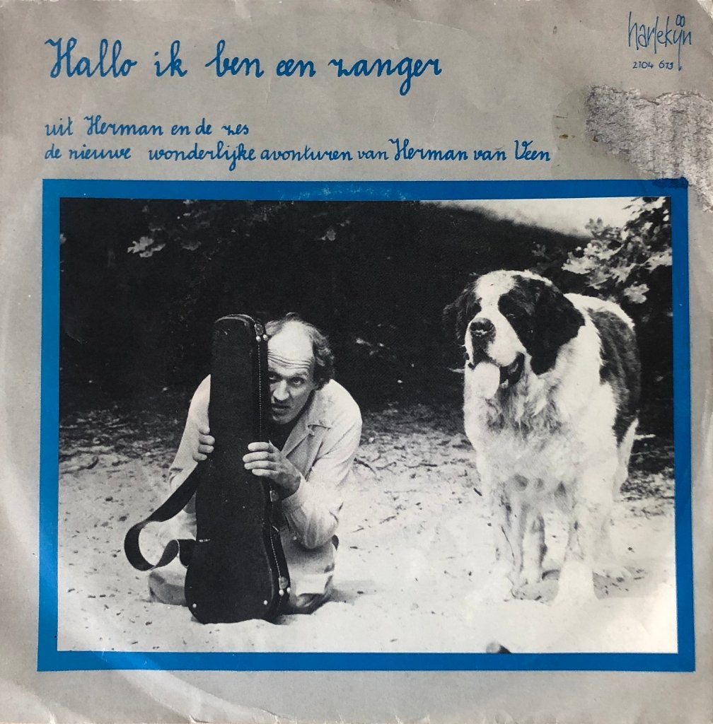 1980	Herman Van Veen	Hallo, Ik Ben Een Zanger, Fotohoes, 7 inch, Ophalen of Verzenden, Zo goed als nieuw
