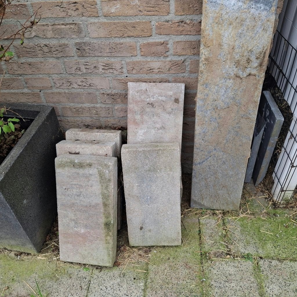 Gratis tuintegels, Ophalen, Gebruikt, Gecoat, Terrastegels