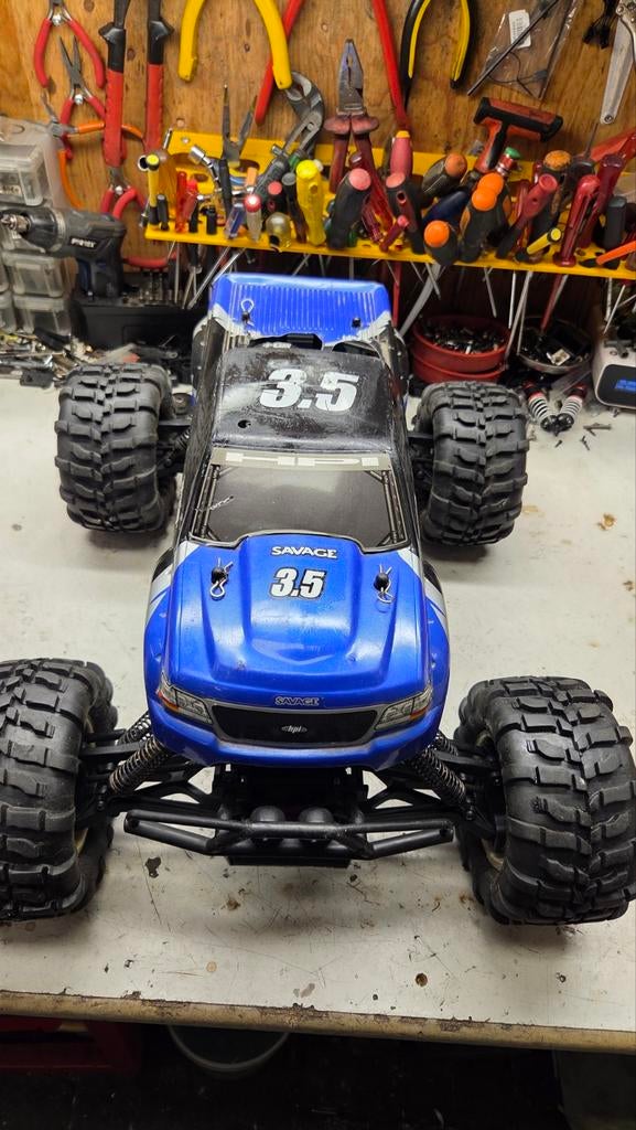 Te koop leuke hpi savage, Ophalen of Verzenden, Gebruikt, Nitro, Auto offroad