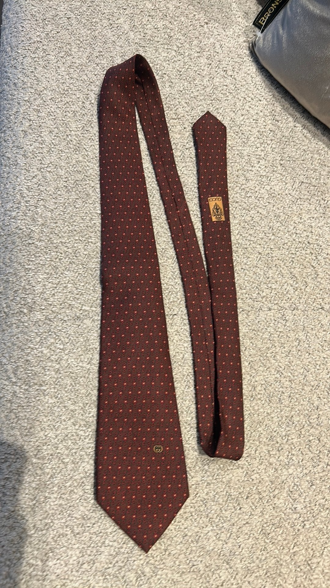 Super mooi luxe heren stropdas van Gucci, Ophalen of Verzenden, Zo goed als nieuw, Blauw