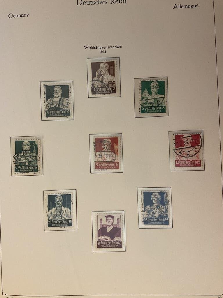 819) Deutsches Reich 1933/45 - in mooi KABE voordrukalbum, Verzenden, Buitenland