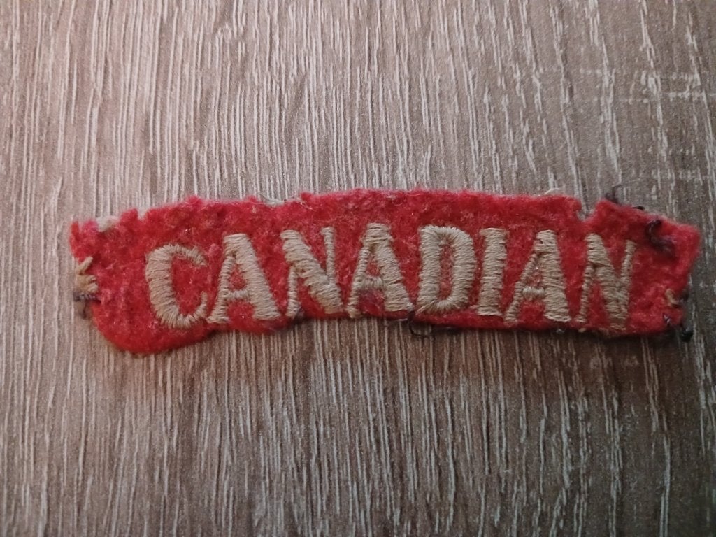 Schouderembleem Canadian., Ophalen of Verzenden, Landmacht, Engeland, Embleem of Badge