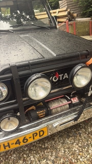 Toyota landcruiser 2.4 TD  bj 90, Stof, Zwart, Origineel Nederlands, Particulier