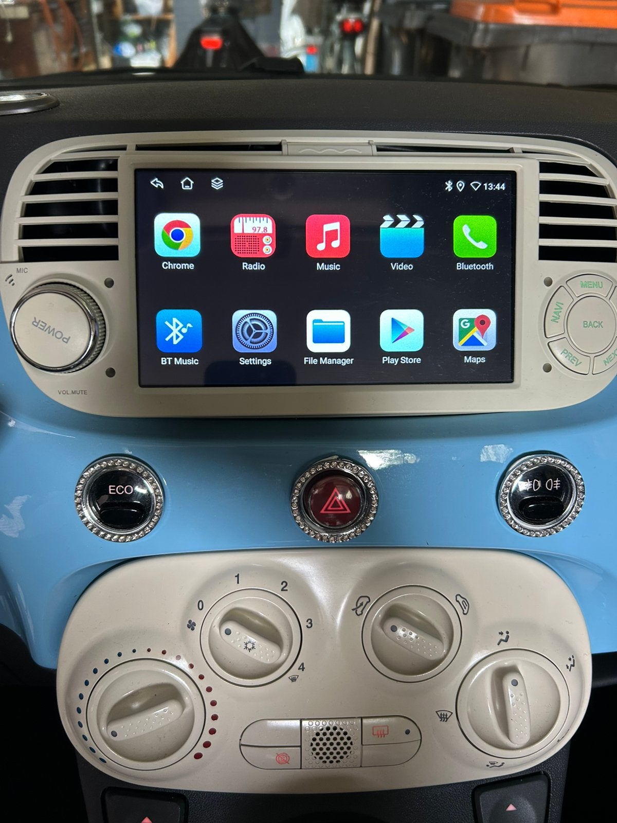 Carplay Fiat 500 met camera, Auto diversen, Autoradio's, Ophalen of Verzenden, Zo goed als nieuw