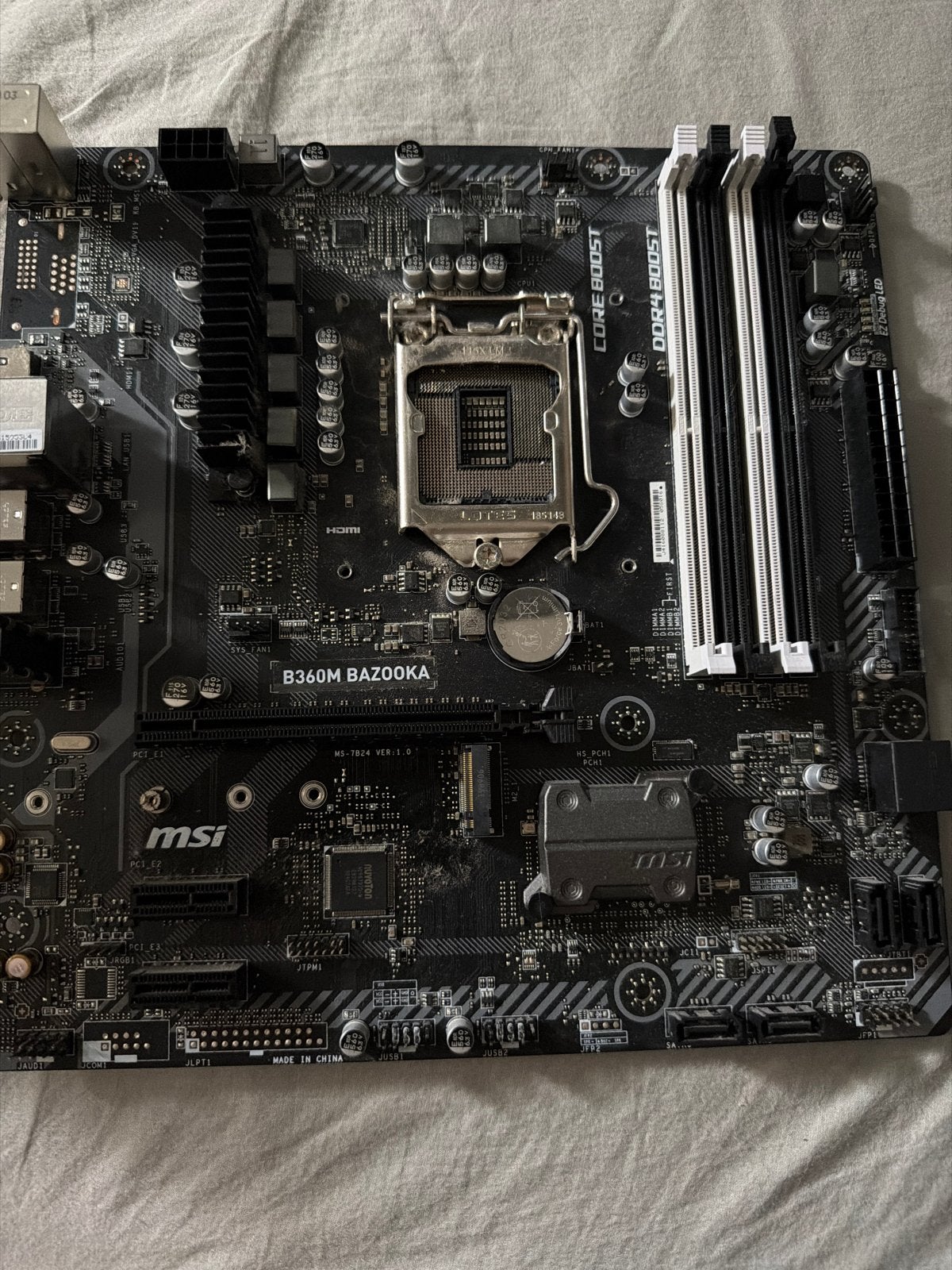 MSI B360M Bazooka moederbord - Defect / Voor onderdelen, Ophalen, Niet werkend, Intel, DDR4