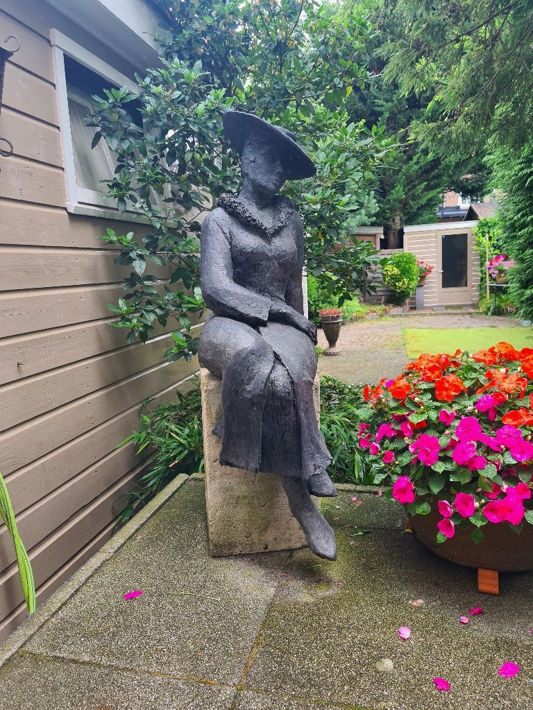 BRONZEN BEELD van ELINE VERE gemaakt door JAN VERMAAT, Ophalen, Brons, 1 meter - 2 meter, Beeld