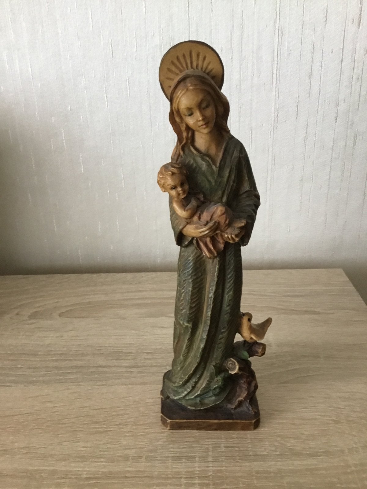 Mariabeeld met kind, 23 cm,, Antiek en Kunst, Ophalen of Verzenden