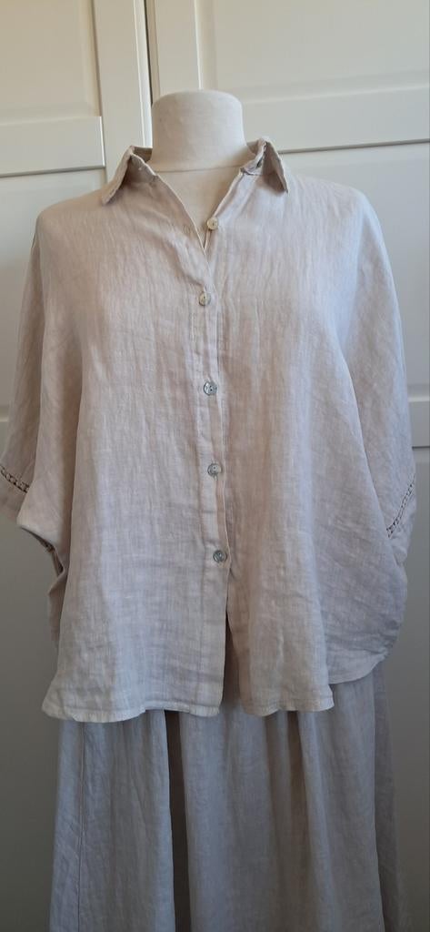 Linnen blouse In Shape maat 40, Maat 38/40 (M), Beige, Onbekend, Ophalen of Verzenden