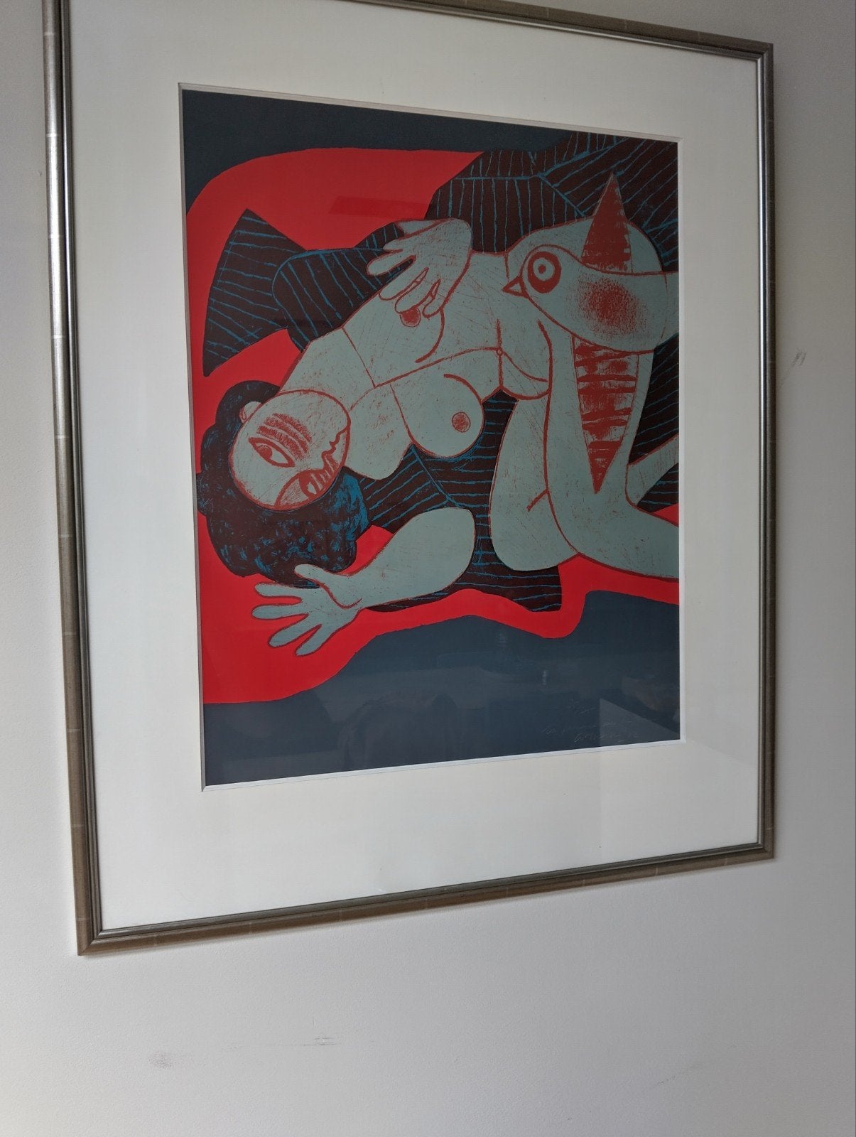 Corneille - La femme au kimono - nr 25/75 - 90x75cm, Ophalen, Abstract, Portret of Personen, Print