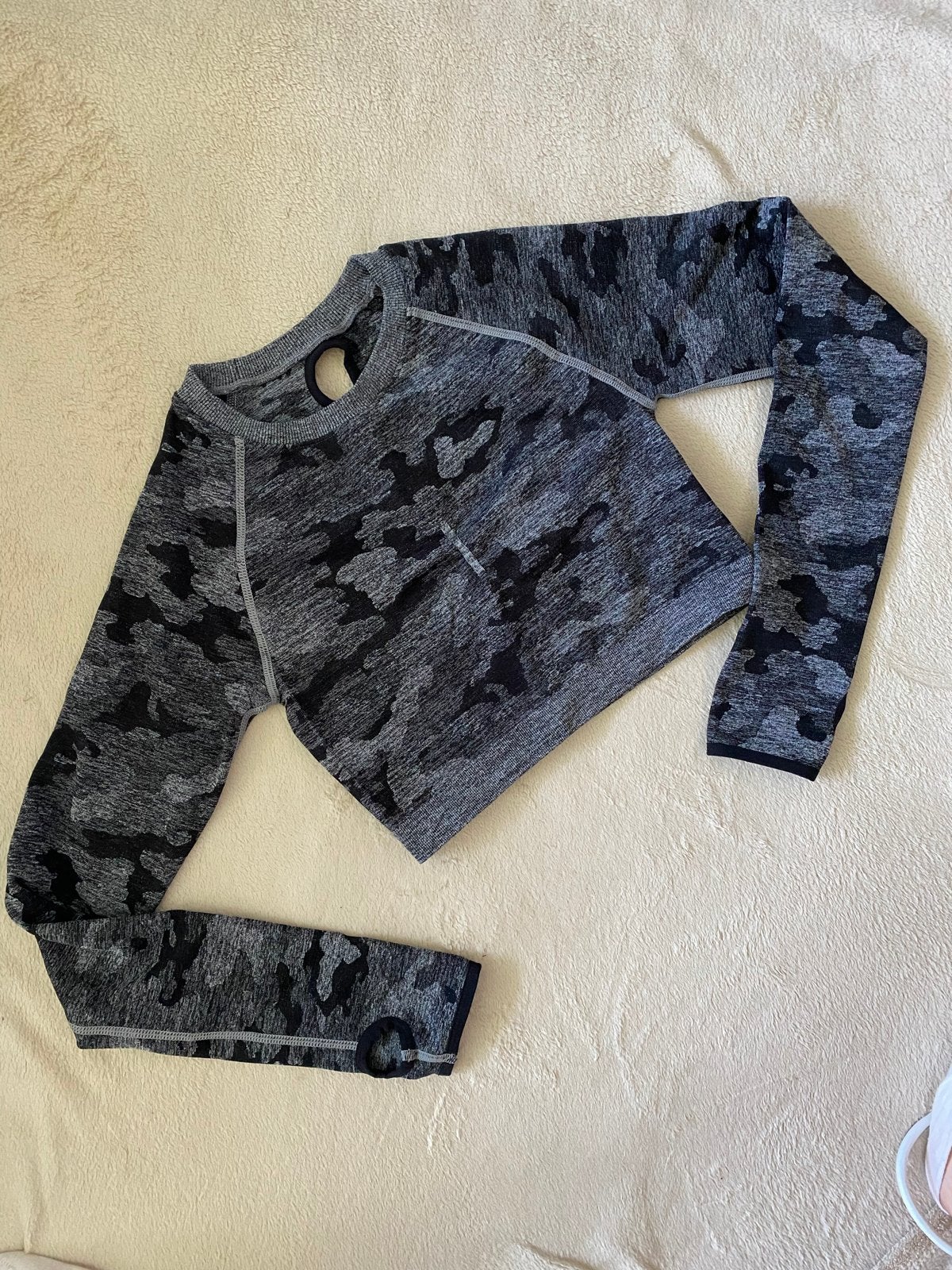 Sport crop top met lange mouwen - Maat S, Kleding | Dames, Zwart, Ophalen of Verzenden, Maat 36 (S), Fitness of Aerobics
