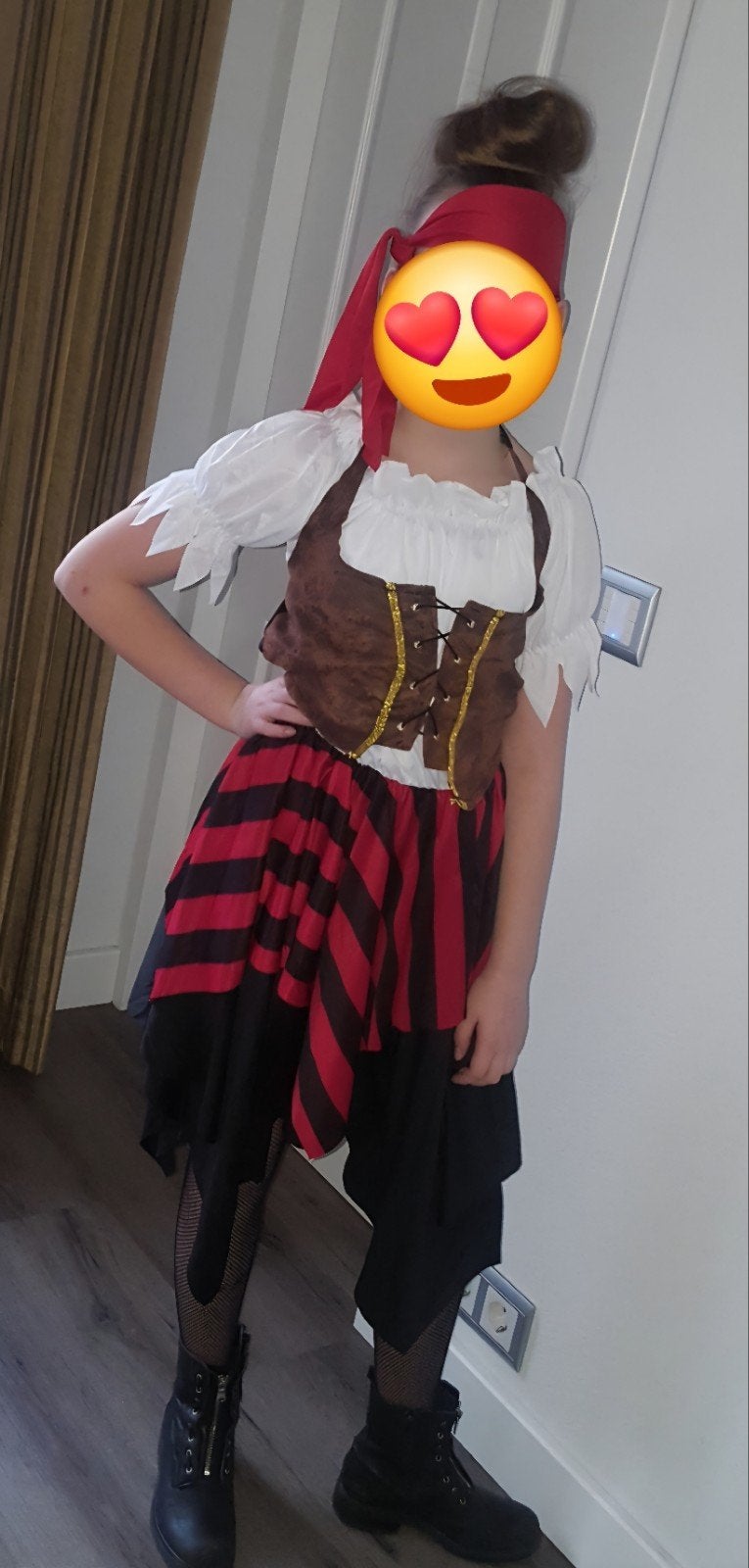 Piratenkostuum voor meisjes - Maat 170., Kinderen en Baby's, Carnavalskleding en Verkleedspullen, Ophalen, Zo goed als nieuw, 170 of groter