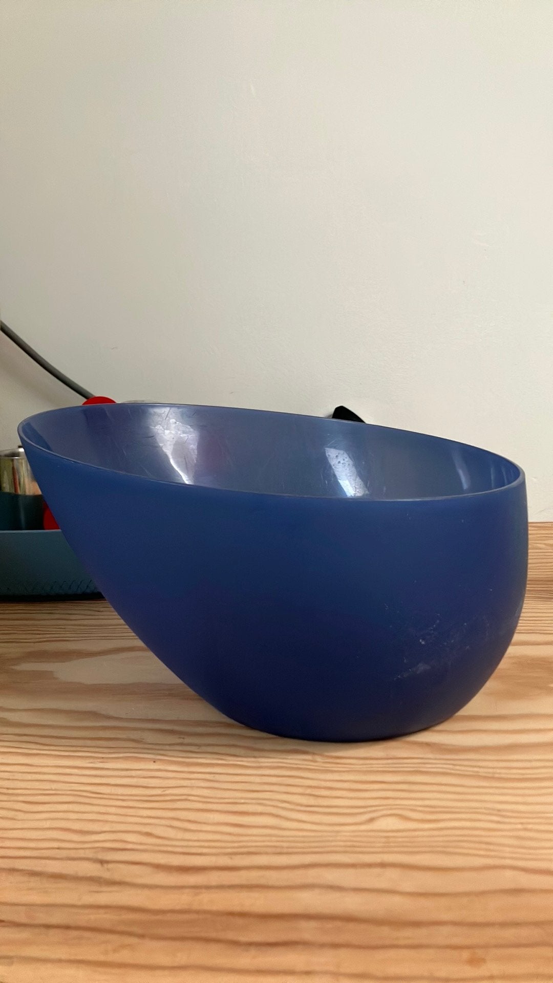 Mepal serveerschaal blauw asymmetrisch, Ophalen, Kunststof, Schaal, Zo goed als nieuw