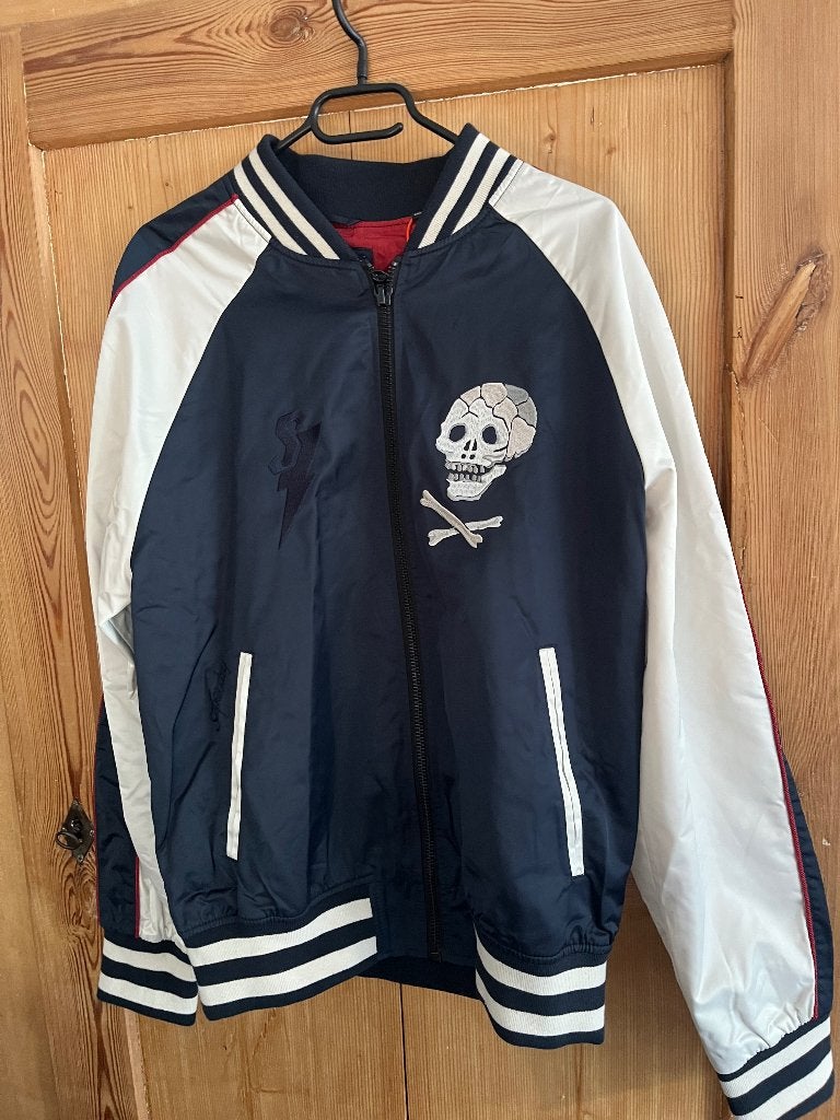 Superdry bomberjack nieuw blauw wit maat M, Nieuw, Ophalen of Verzenden, Superdry, Maat 48/50 (M)