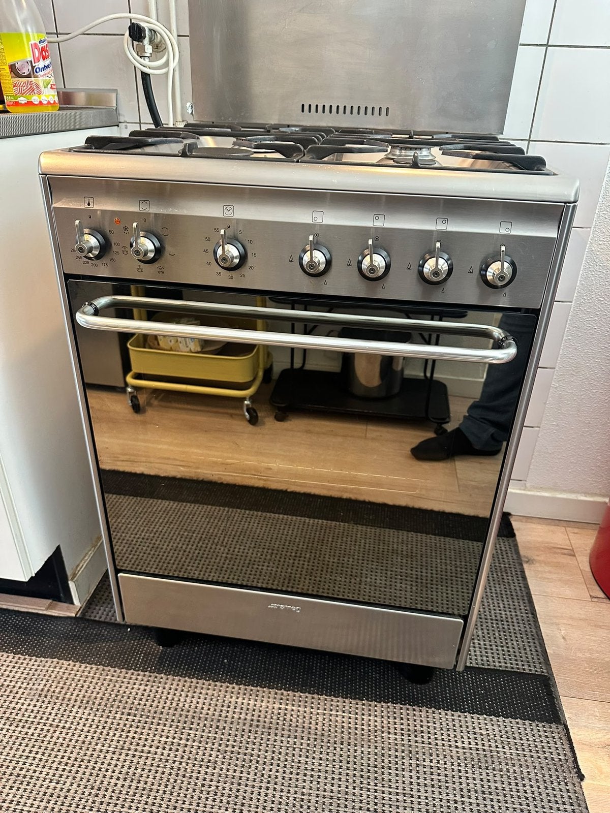 Smeg gasfornuis CX6SVNLC9, Ophalen, Gebruikt, Smeg, Hete lucht