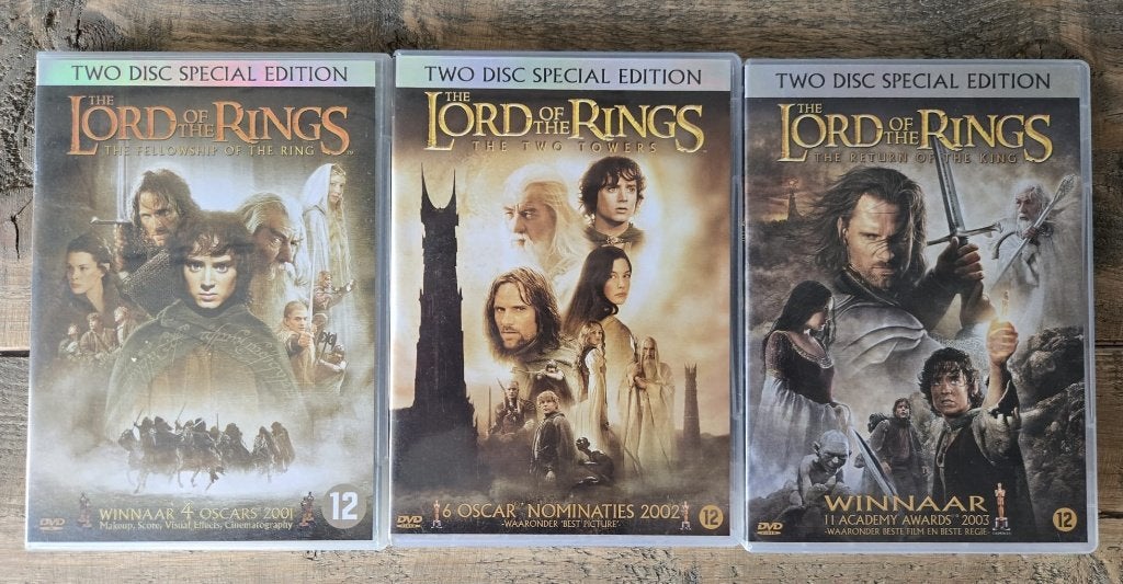 Lord of the Rings 1,2 en 3 en The Hobbit dvd's, Ophalen of Verzenden, Zo goed als nieuw, Overige typen