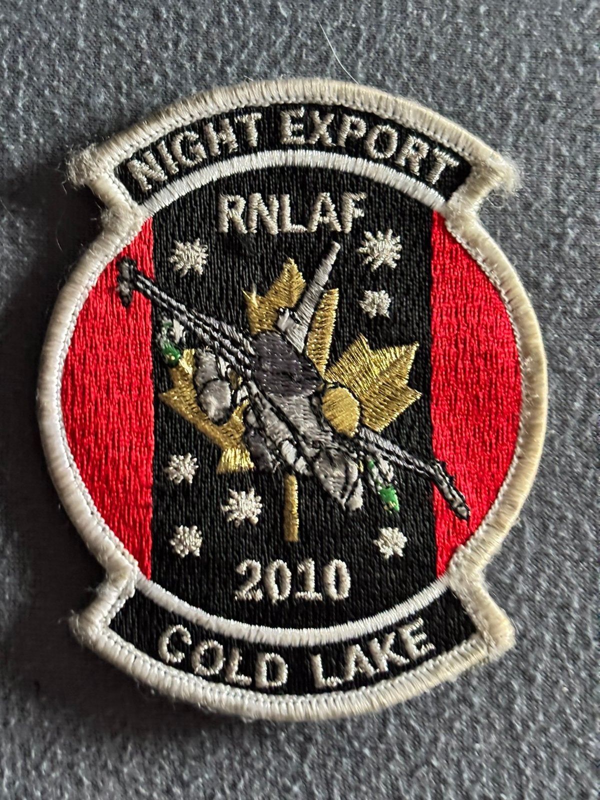 Embleem night export cold lake 2010 RNLAF F-16, Verzenden, Luchtmacht, Nederland, Embleem of Badge