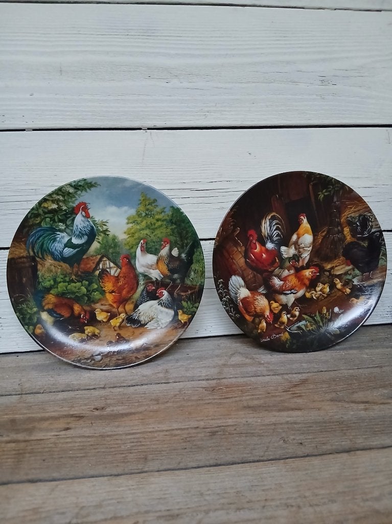 Set van 2 porseleinen verzamel/wandborden., Antiek en Kunst, Ophalen of Verzenden