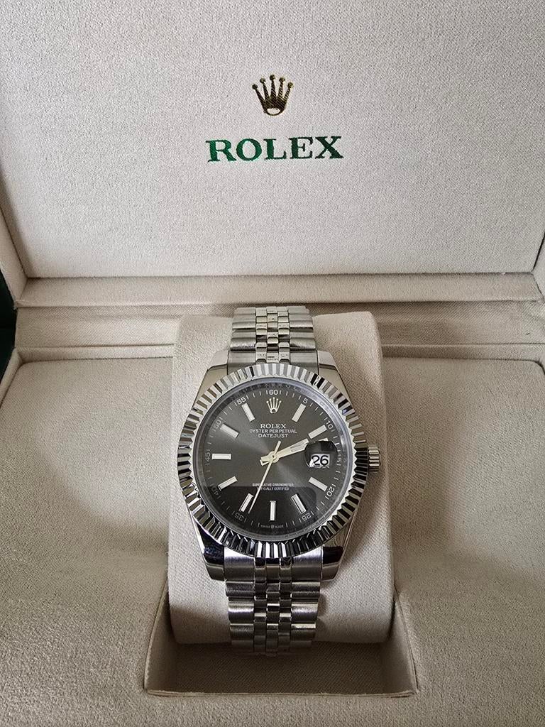 Rolex Datejust Rhodium 41mm, Sieraden, Tassen en Uiterlijk, Horloges | Heren, Ophalen of Verzenden, Zo goed als nieuw, Staal, Rolex