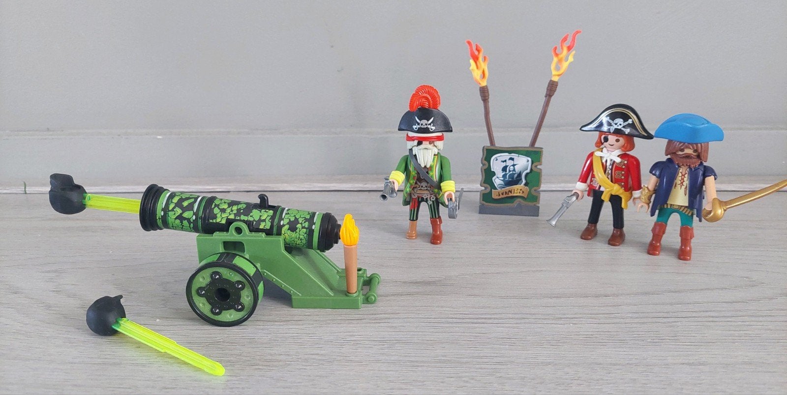 Playmobil 6126 - Piratenkapitein  met Kanon + extra piraten, Pirates, Gebruikt, Complete set, Ophalen of Verzenden