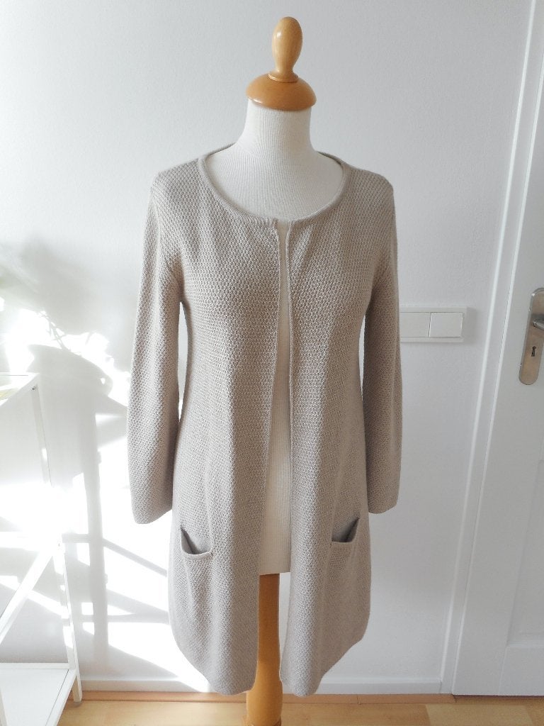 Vest met merino wol van Sibin Linnebjerg, maat S, Beige, Ophalen of Verzenden, Zo goed als nieuw, Maat 36 (S)