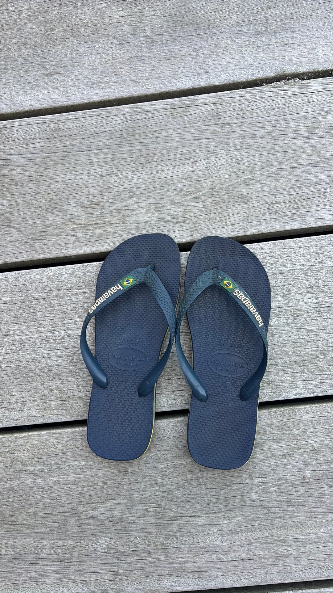 Havaianas maat 41/42. Draagt als maat 41, donkerblauw, Ophalen of Verzenden, Gedragen, Blauw