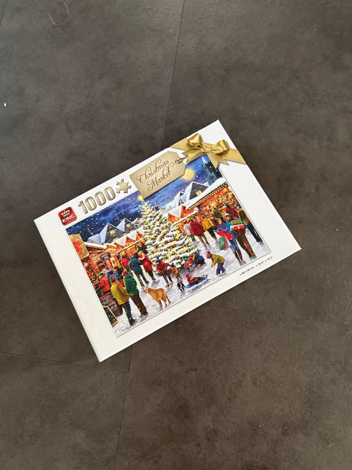 King Kerstmarkt Puzzel 1000 stukjes - Compleet, Ophalen of Verzenden, 500 t/m 1500 stukjes, Gebruikt, Legpuzzel