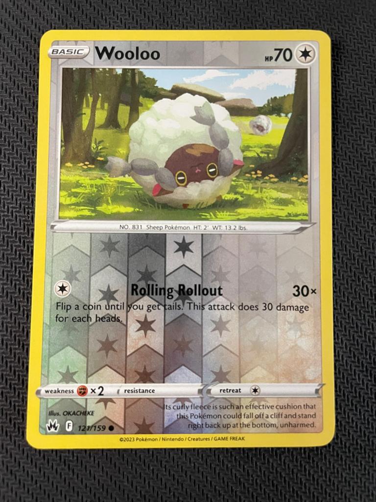 Wooloo 121/159 Reverse Holo Crown Zenith Packfresh, Ophalen of Verzenden, Zo goed als nieuw