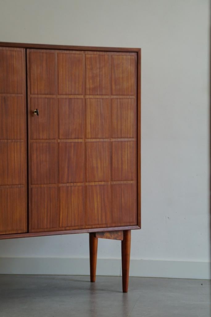 Vintage Mid-Century Highboard kast jaren 60/70, Ophalen, ., 100 tot 150 cm, Mid-Century