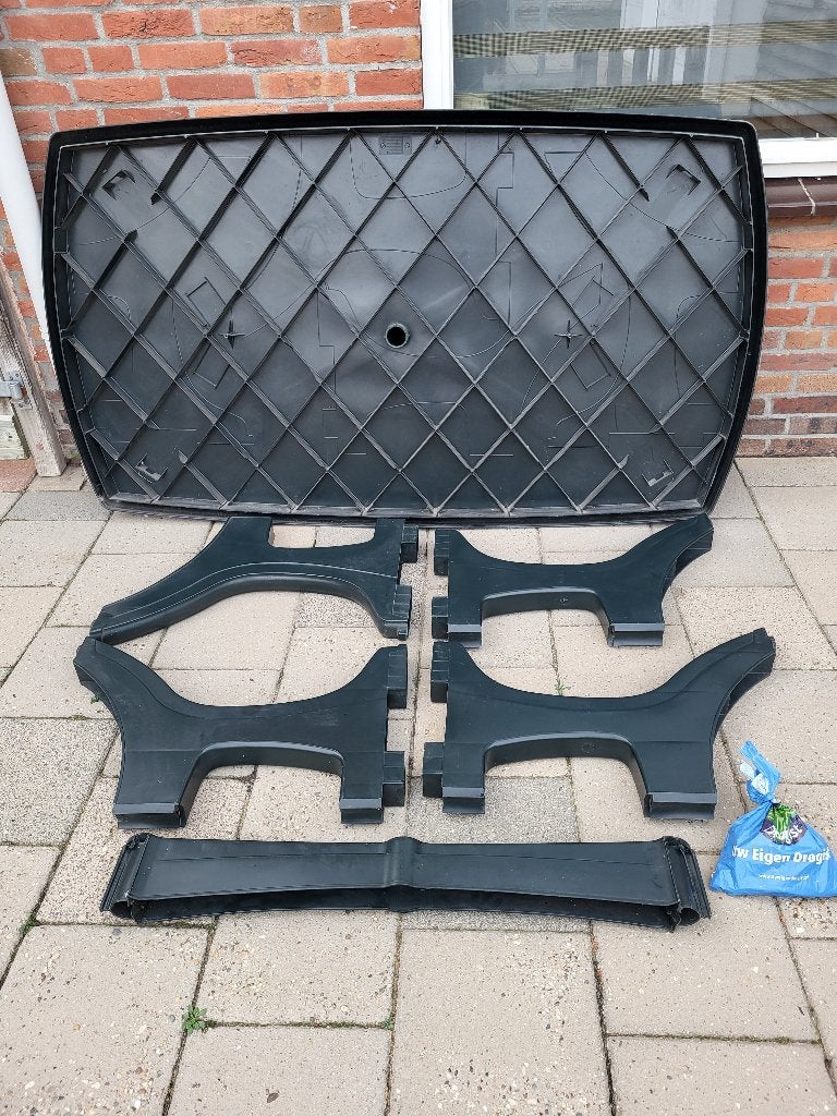 Tuintafel, Tuin en Terras, Ophalen, Gebruikt, Rechthoekig, Kunststof