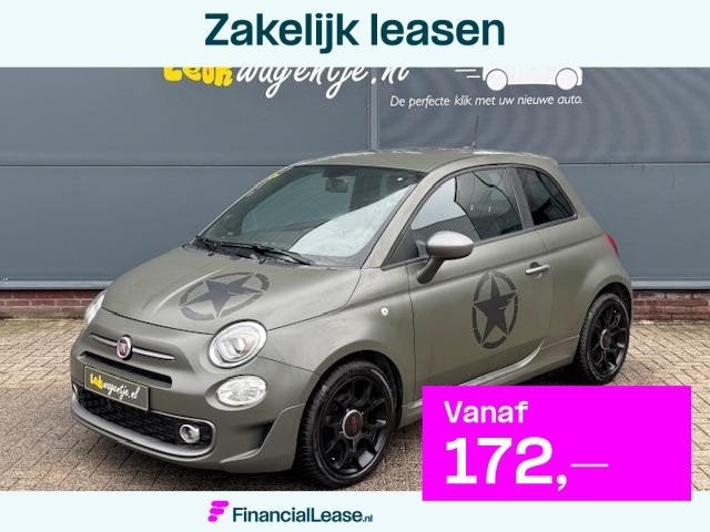 Fiat 500 0.9 Turbo Sport 105 PK *navi *climate *beats *16”, Voorwielaandrijving, Gebruikt, Zwart, Automatische klimaatregeling