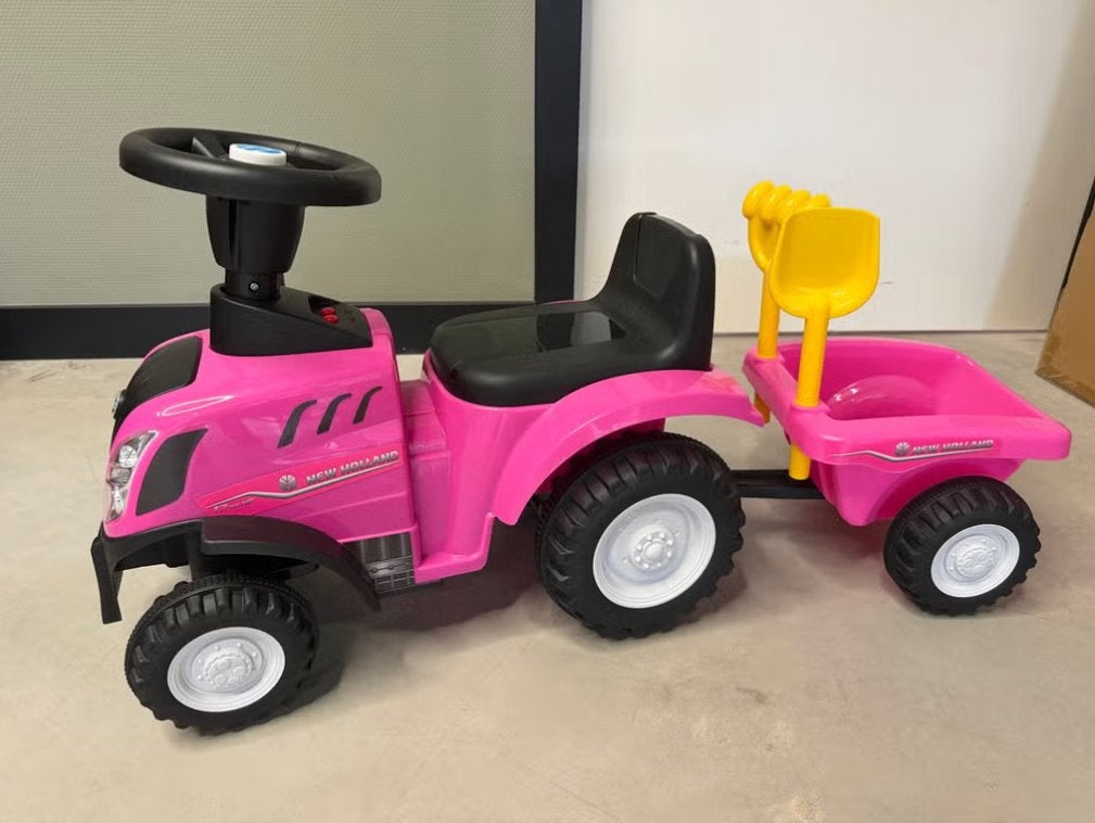 Loopauto New Holland T7 tractor met aanhanger roze, Ophalen, Nieuw