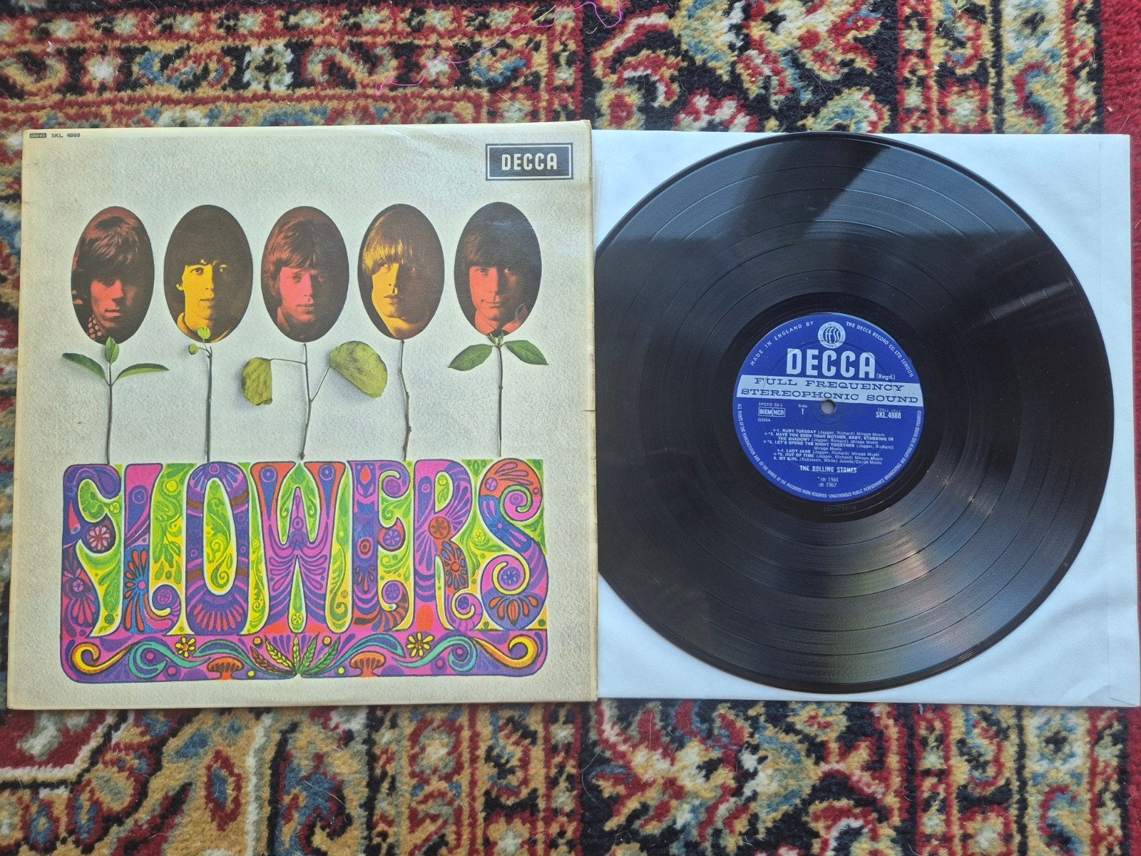 The Rolling Stones - Flowers (LP, Decca, 1967), LP, Gebruikt, Originele persing, Ophalen of Verzenden