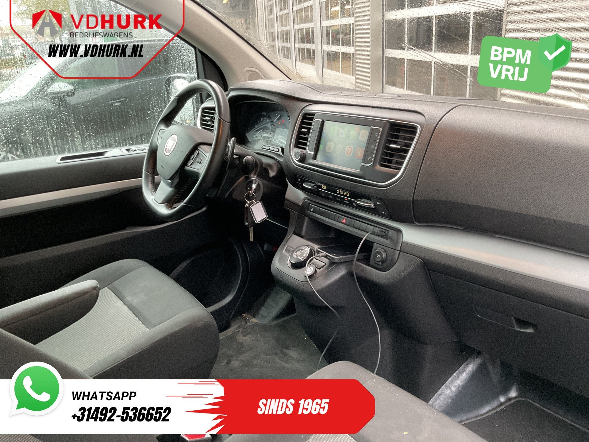 Fiat Scudo 2.0 MJ 180 pk Aut. DC Dubbel Cabine Carplay/ Xeno, Stof, Gebruikt, Euro 6, 4 cilinders