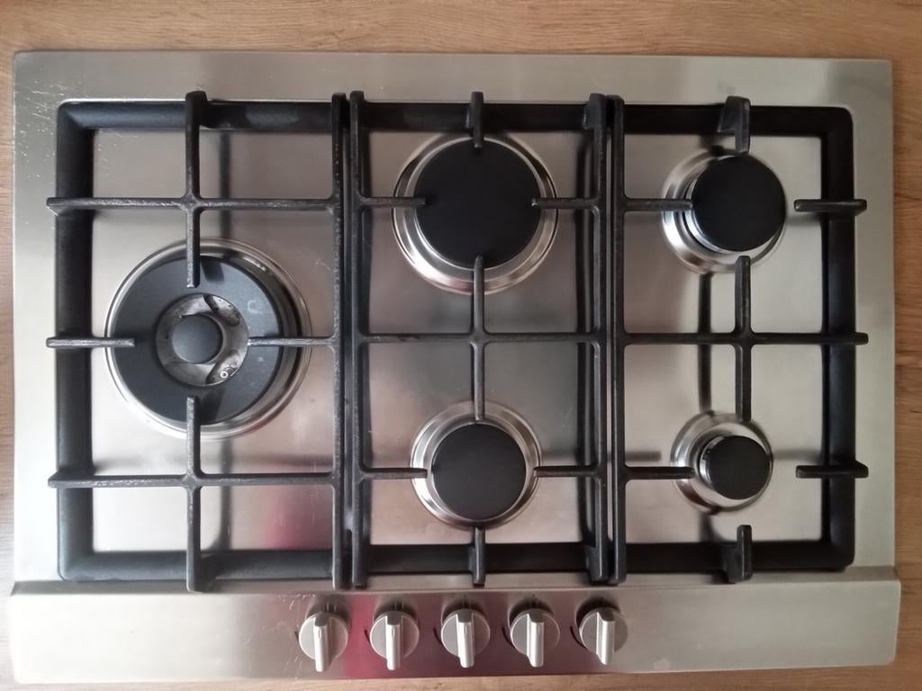 Roestvrijstalen gasfornuis, Ophalen, Gebruikt, Inbouw, Gas