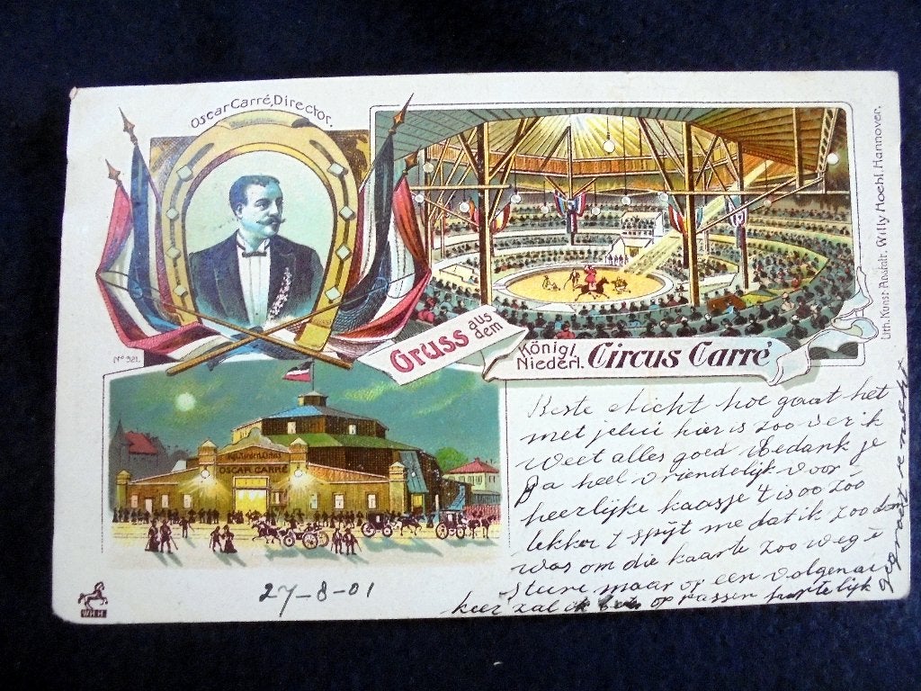 Amsterdam. Houten Circus Carré., Verzenden, Voor 1920, Gelopen, Noord-Holland