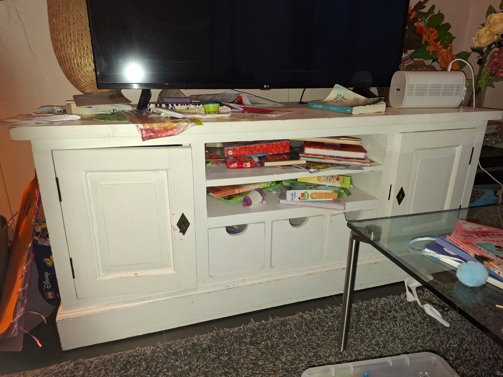 tv meubel salontafel en kunstpalmboom plus carpet, Ophalen of Verzenden, 25 tot 50 cm