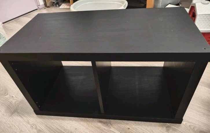 Ikea kallax kast zwart, 1x2 77x41cm, Ophalen, Gebruikt