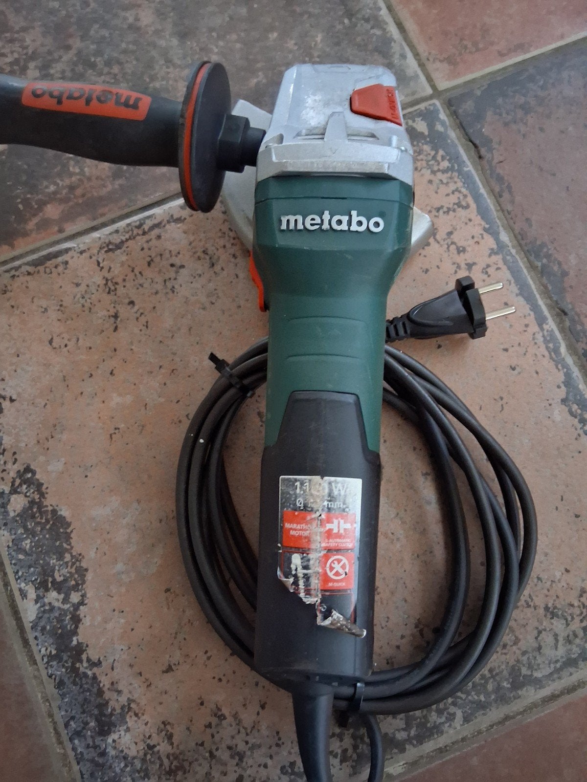 Metabo Haakse Slijper 125 mm - 1.100W,zo goed als nieuw, Ophalen of Verzenden, Zo goed als nieuw, Haakse slijper
