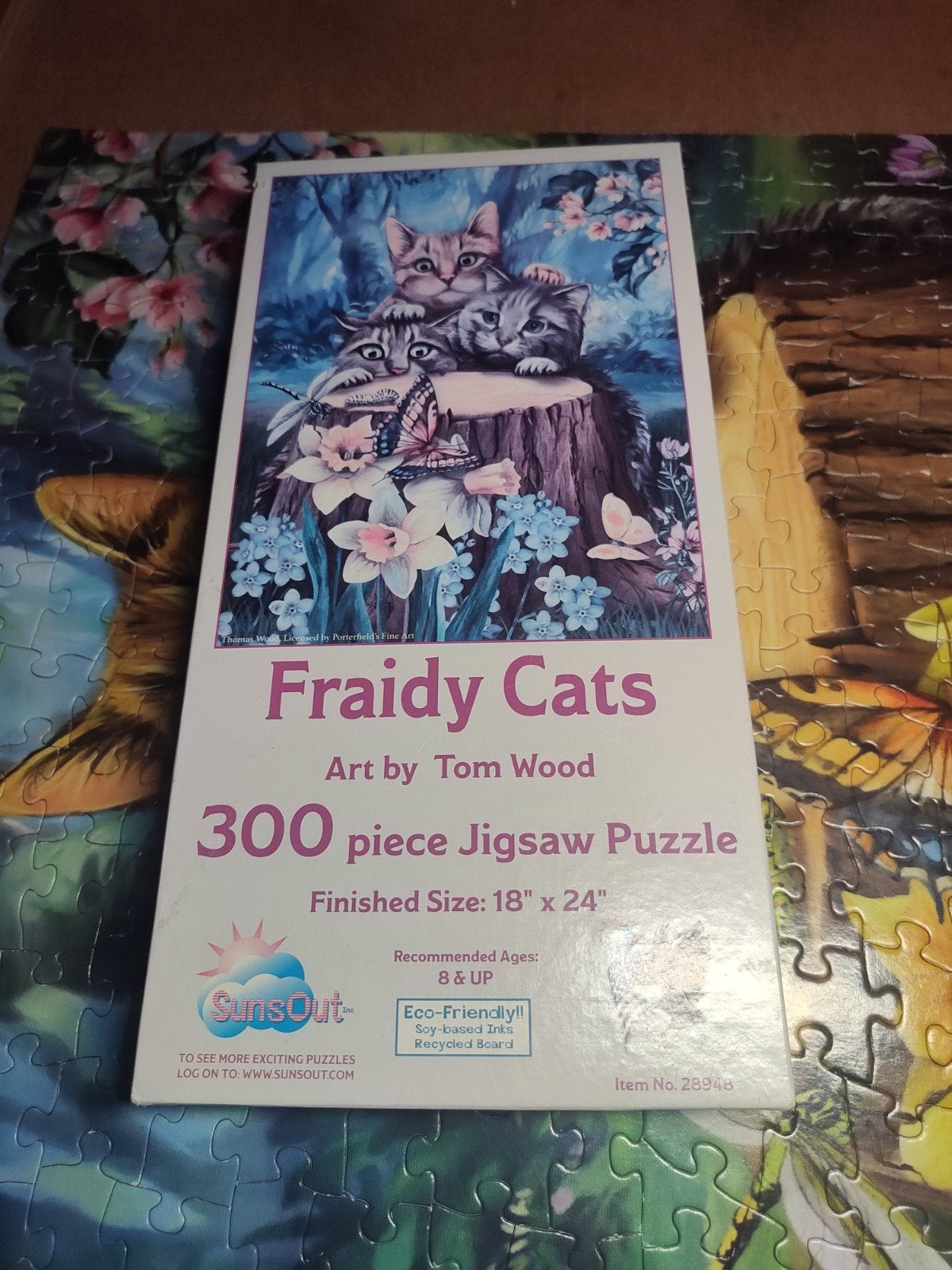 Sunsout puzzel 300 stukjes Fraidy Cats, Ophalen of Verzenden, Minder dan 500 stukjes, Zo goed als nieuw, Legpuzzel