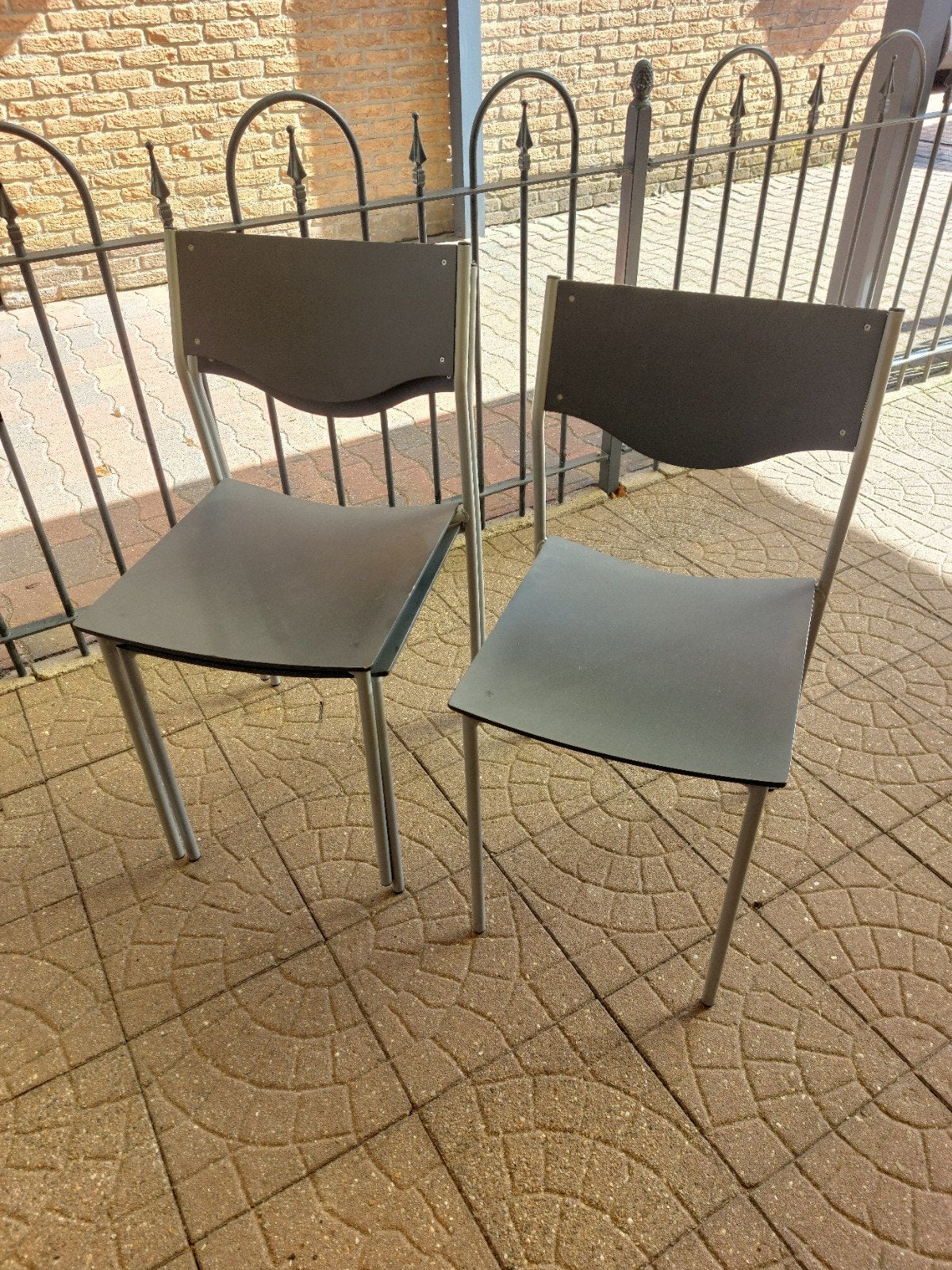 Zes stapelbare stoelen., Huis en Inrichting, Stoelen, Ophalen, Gebruikt, Vijf, Zes of meer stoelen