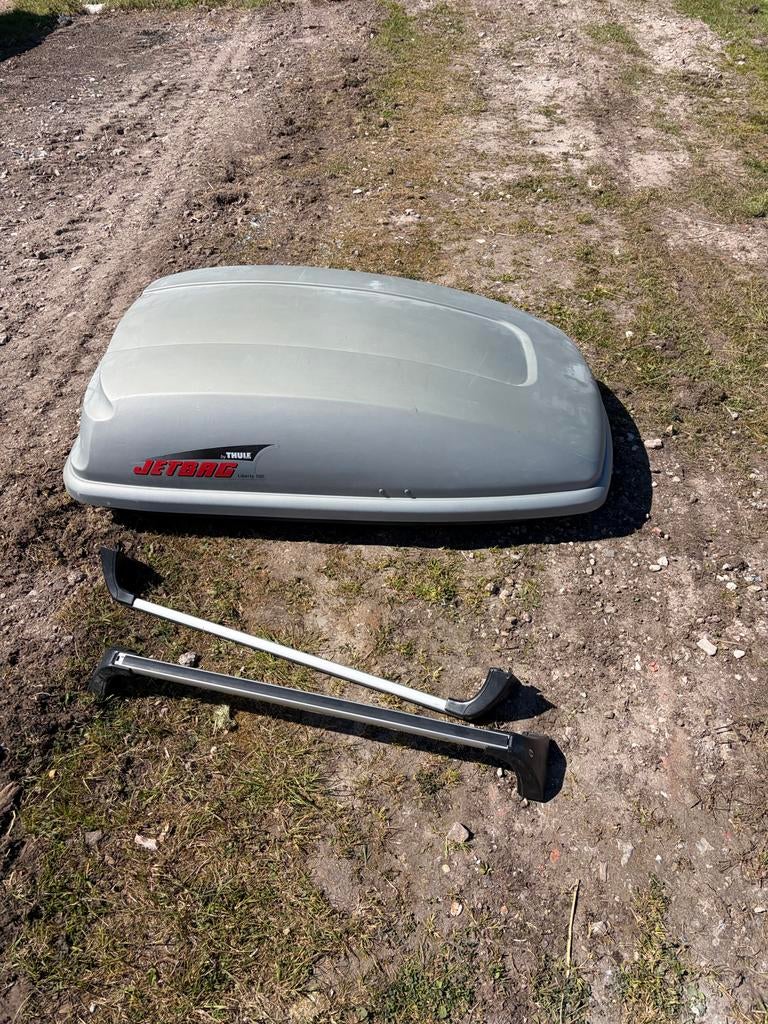 Thule Jetbag Liberty 100 Dakkoffer met dakdragers, Auto diversen, Dakkoffers, Gebruikt, Ophalen