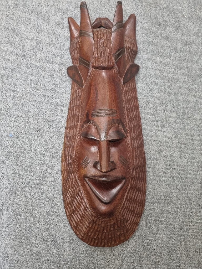 Afrikaans, Prachtig Fang masker uit Gabon., Hout, Bruin, Afrika, 65 cm