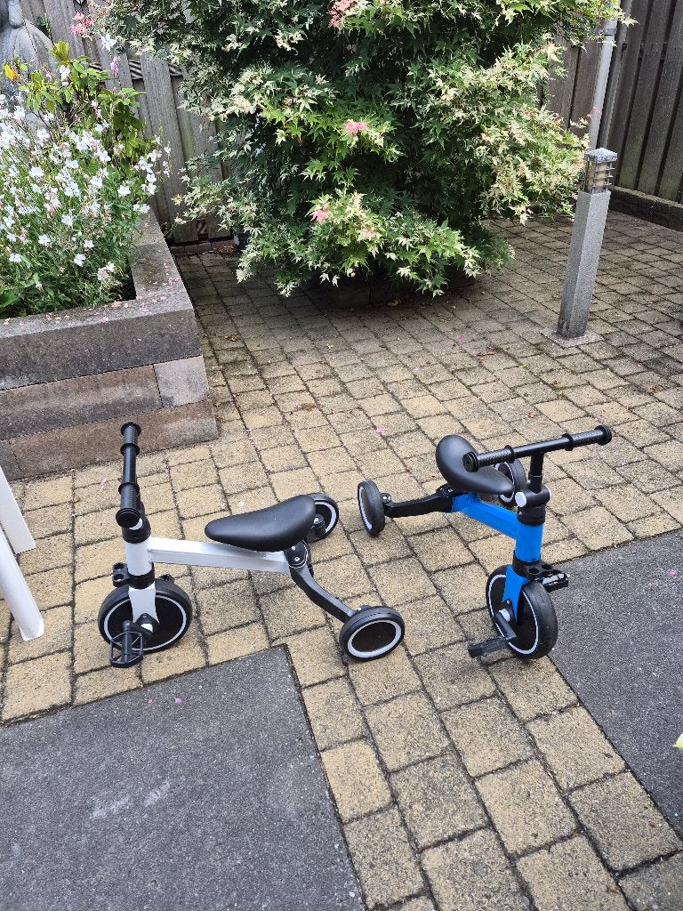 Kinder 3 wiel en loop fiets, Ophalen, Gebruikt, Verstelbare zitting