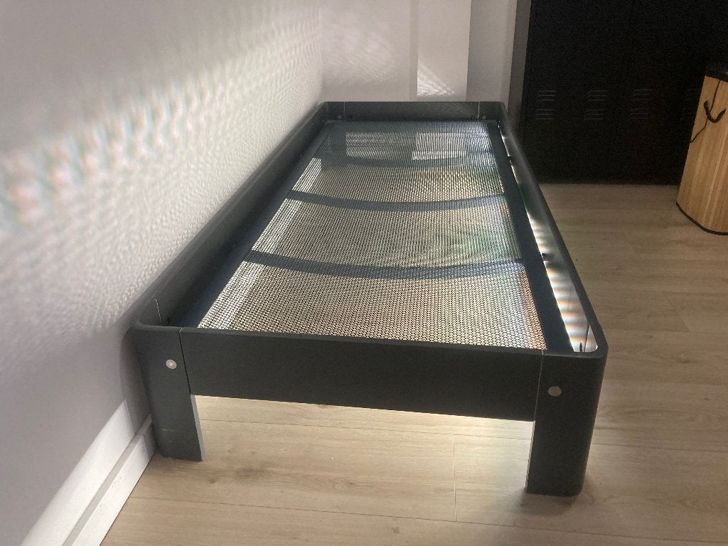 Auping Auronde 220x90 met Auping spiraalbodem, Ophalen, Gebruikt, 90 cm, Eenpersoons