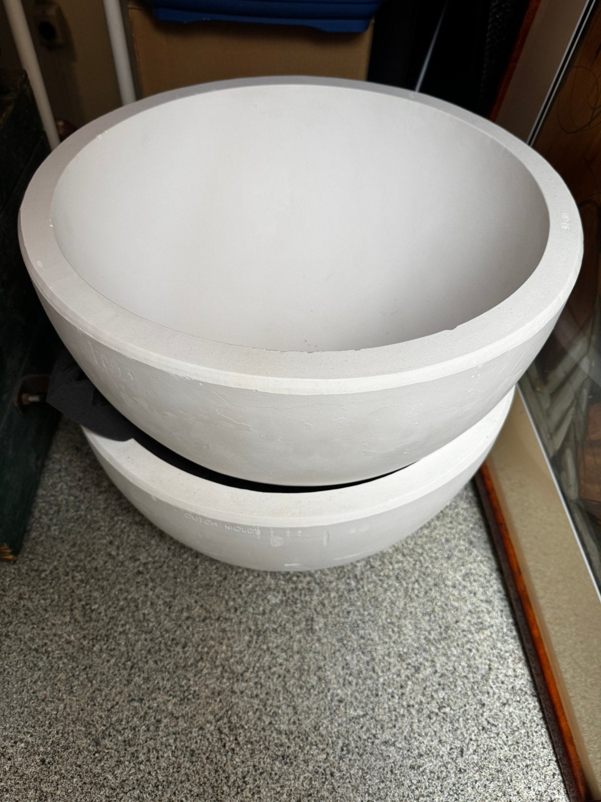 Te koop: 2 grote gipsen mallen – Ø 40 cm, Hobby en Vrije tijd, Knutselen, Ophalen of Verzenden