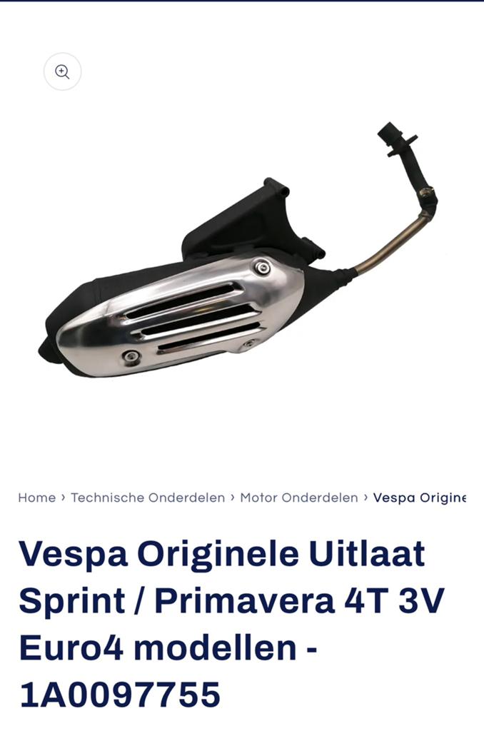 Vespa e4 uitlaat origineel zo goed als nieuw, Ophalen of Verzenden, Zo goed als nieuw, Uitlaat, Vespa