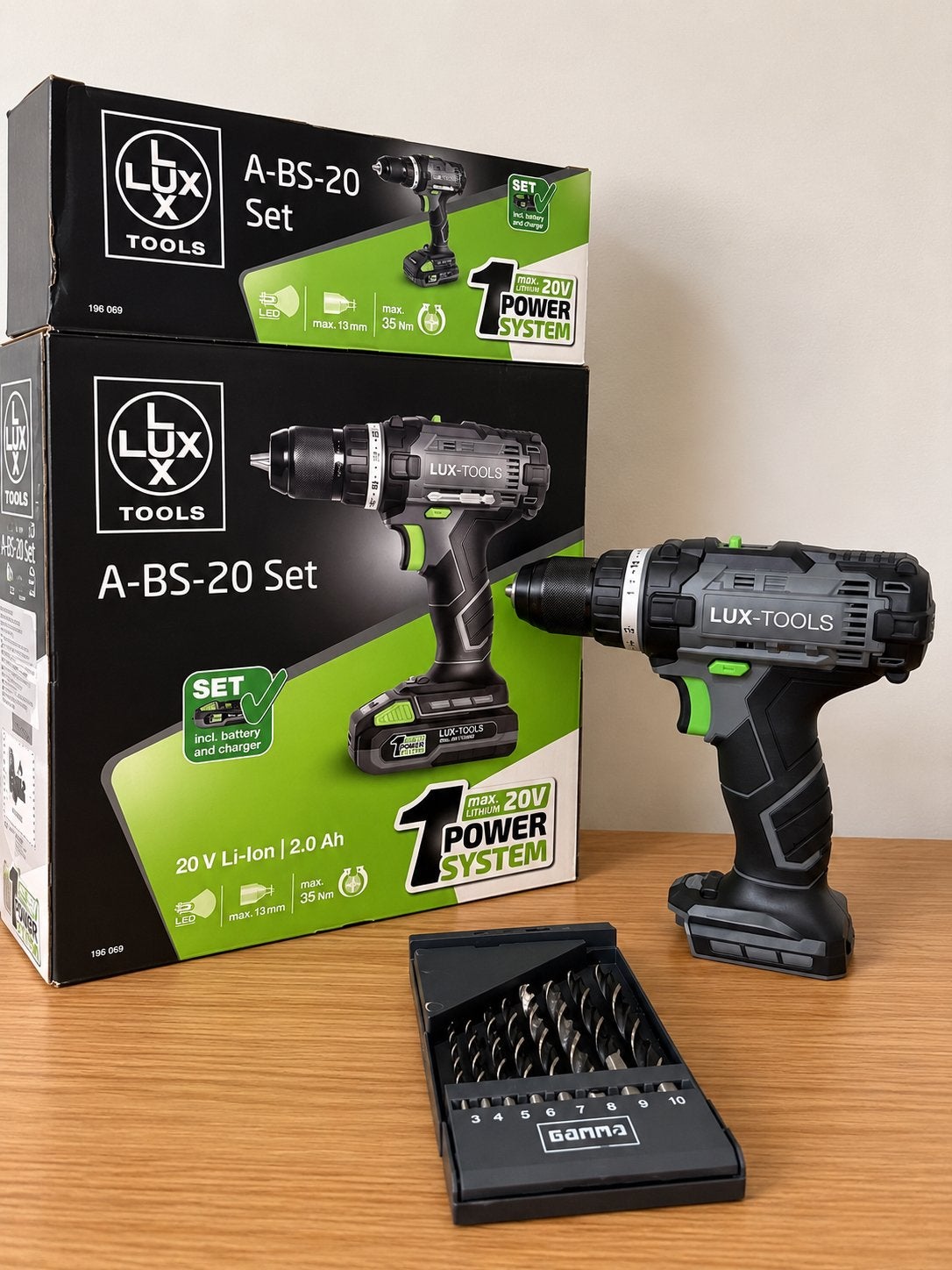 Lux A-BS-20 Accuboormachine Set met Boorset