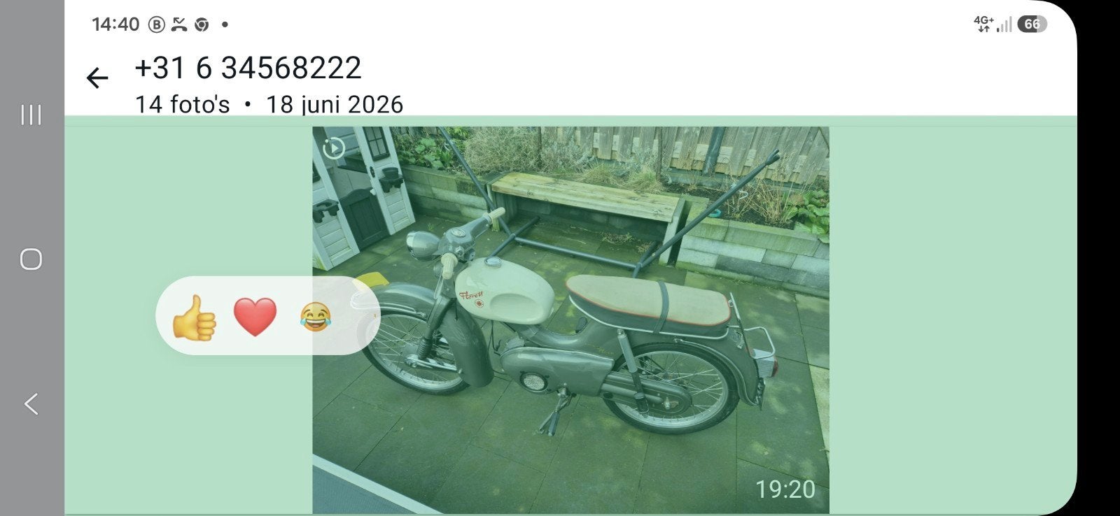 Te koop kreidler Florett, Ophalen, 19 inch, Zomerbanden, Band(en)