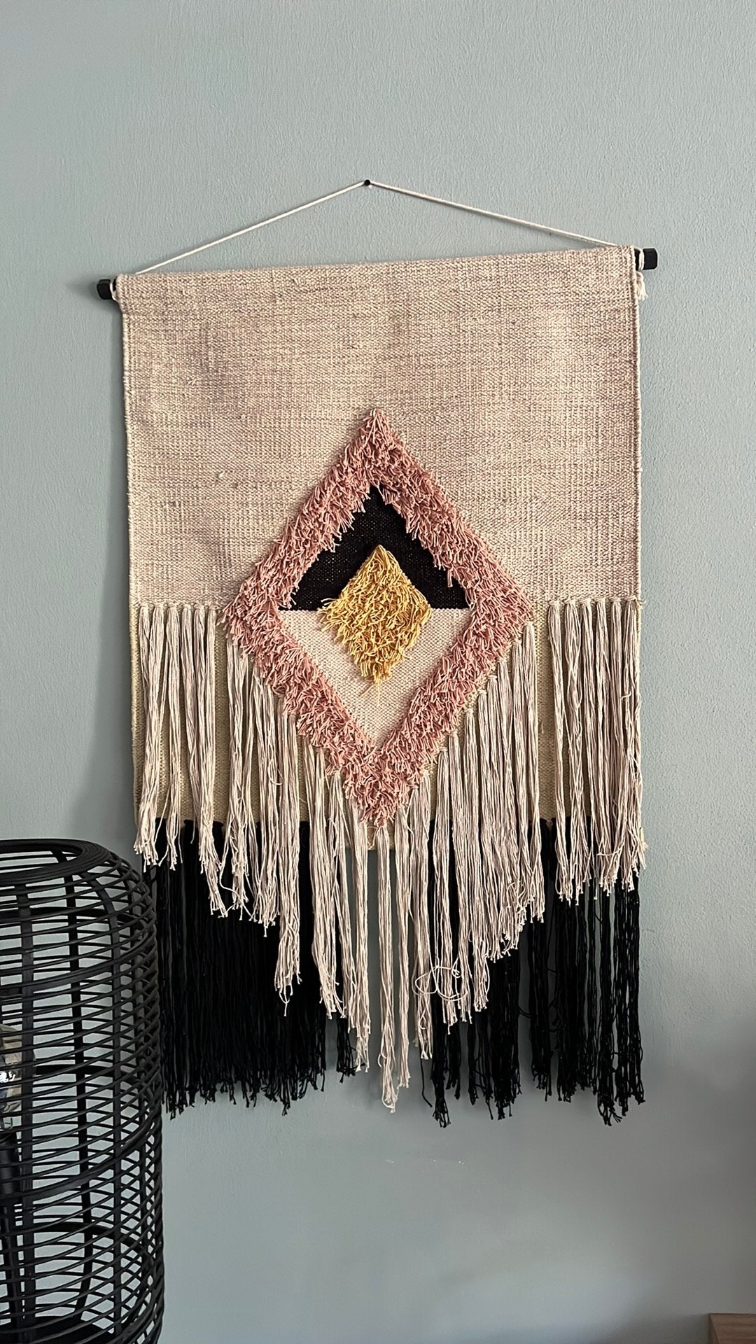 Wandkleed macramé, Huis en Inrichting, 70 cm, Wandkleed, Zo goed als nieuw, Ophalen